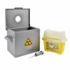 LPRA3 Contenedor para objetos punzantes blindado ideal para guardar agujas usadas y contaminadas para los servicios de Medicina Nuclear