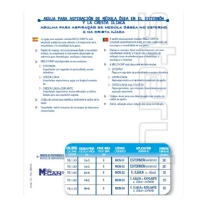 MCN01 Aguja para aspiracion de medula osea en el esternon 18G 5cm aplicacion esternon 2