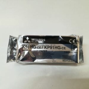 Papel Mitsubishi KP-91HG original, caja con 4 rollos, ref. 0072002