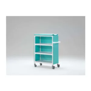Carro multiusos de lencería tamaño 3 con 3 bandejas reforzadas y funda Textilene®, estructura resina blanca