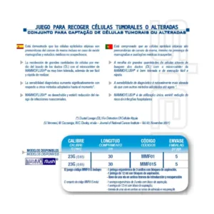 MMF01 Juego para recoger celulas Tumorales o Alteradas 23G 2