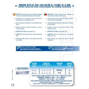 MMREP20 Marcador metalico para Localizacion de lesiones en la mama 20G 2