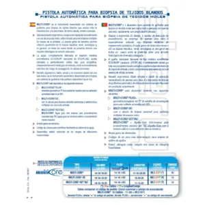MULTICORE20 Pistola automatica para Biopsia 20G 2