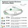 Cánula nasal neonatal tamaño S color verde con funda de protección y conector de tubo de oxígeno