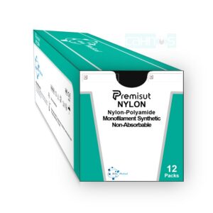 Sutura NYLON PREMISUT 3/8 Triangular Corte Precisión XDS13mm Prime 4/0 Negra 45cm - Sutura no absorbible monofilamento nylon poliamida