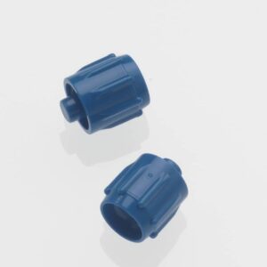 Tapon obturador macho Luer Lock color azul ABS, caja con 200 unidades, ref OBTMML