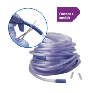 Rollo tubo de aspiración quirúrgico 30 metros 5 mm con conector ORNEX