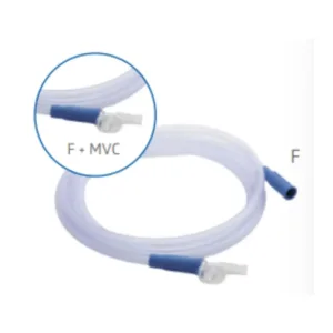 Tubo de aspiración quirúrgico de 5 mm y 1,8 metros con conectores F/F+MVC, sin conductor, para evacuación de fluidos
