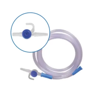 Tubo de aspiración quirúrgico de 6 mm y 180 cm con control de vacío para adultos, caja de 30 unidades