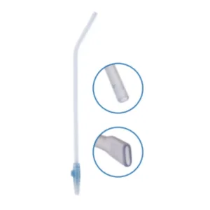 Cánula Yankauer rígida CH20 con punta plana y conector flexible para aspiración quirúrgica