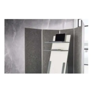 Biombo acustico 3 paneles 150x150 cm color gris antracita para oficina medica
