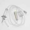 Equipo infusion oncologica ambar translucido con filtro uv y filtro plano 0.2 micras, largo 150 cm, entrada aire y luerlock movil