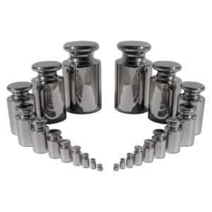 Pesa patrón de precisión clase E2 en acero inoxidable OIML R111 para calibración de balanzas analíticas