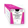 Sutura absorbible multifilamento PGA con aguja 1/2 círculo triangular corte inverso, hilo USP 2/0, color violeta y longitud 70cm