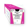 Sutura absorbible multifilamento PGA Prime triangular inversa de 16mm, USP 5/0, hilo incoloro de 75cm