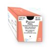 Sutura absorbible monofilamento PGCL caprolactona 25, aguja 3/8 circular punta triangular corte inverso 19mm, hilo 5/0 incolora 45cm