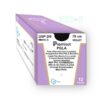Sutura absorbible multifilamento PGLA POLIGLACTINA 910 color violeta, aguja 1/2 circular Punta Roma HRN 36mm, tamaño USP 2/0, longitud 75cm