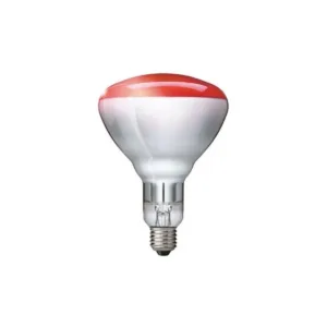 Lámpara infrarroja Philips BR125 IR 250W roja con base E27 para calefacción industrial y granjas