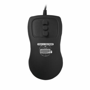 Ratón médico USB Petite Mouse negro, diseño hermetico de silicona grado médico
