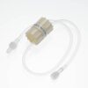 Alargadera de infusión con regulador de flujo rotativo y graduación 0-250 ml/h, Luer Lock fijo, PVC macho/hembra, Ø3x4.1mm