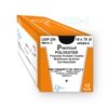Sutura poliéster multifilamento recubierto silicona punta trocar 17mm pledget 6x3x1.5mm USP 2/0 verde y blanco