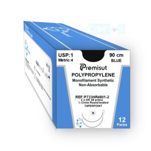 Sutura PREMISUT PRIME polipropileno azul doble aguja HR48 90cm