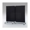 Biombo RM compatible de 1 cuerpo con ruedas y funda lavable, medidas 1.8 x 1 m, estructura resina blanca