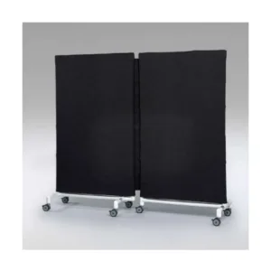 Biombo RM compatible de 1 cuerpo con ruedas y funda lavable, medidas 1.8 x 1 m, estructura resina blanca