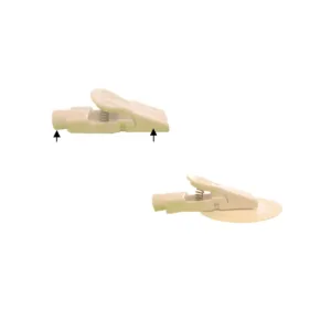 Pinza adaptador electrodos con conector 4mm socket para conexion segura en procedimientos medicos