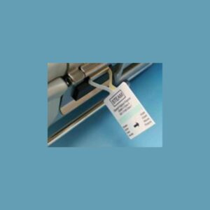 Precinto Etiqueta plástico amarillo para la garantía de cierre de contenedores de instrumental compatibles XL Medidass 60x28