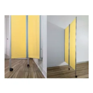 Biombo ligero de 2 hojas con paneles en tejido Staph CHEK impermeable antibacteriano antifúngico antiestático ignífugo