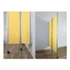 Biombo ligero de 3 hojas con paneles en tejido Staph CHEK impermeable y antibacteriano, color blanco, dimensiones 165x150 cm