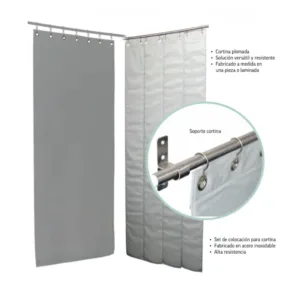 Cortina plomada antirradiación 0.50 mm Pb modelo RX19100 para protección de área de trabajo hospitalaria