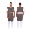 Delantal frontal y trasero plomado RX63600 de 0.25 a 0.50 mm Pb para protección radiológica con cierre velcro y refuerzo lumbar