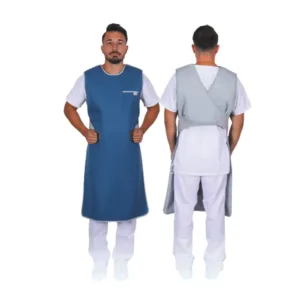 Delantal frontal plomado ajustable RX64100 con cierre de velcro y hombreras acolchadas, protección 0.25-0.50 mm Pb