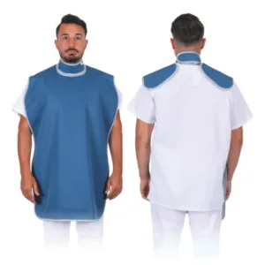 Delantal plomado dental protección radiológica modelo RX64200, 0.50 mm Pb, diseño anatómico y cierre ajustable