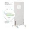 Mampara móvil antirradiación RXM1C00 con ventana plomada de 2 mm Pb y estructura rodable con freno