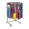 Soporte rodable de acero inoxidable para delantales y faldas plomadas con ruedas y frenos