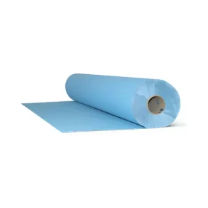 Rollo de tejido sin tejer de viscosa absorbente azul, 20 g/m², 75 cm ancho x 100 m largo, ref. 31543
