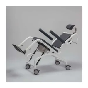 Silla de ducha eléctrica en acero inoxidable SCC 250 Comfort G con ruedas y bacinilla