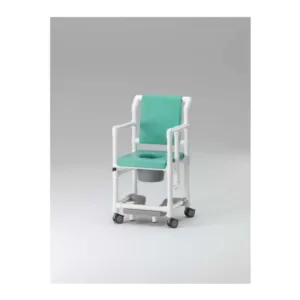 Silla sanitaria SCC 250 PSG con barra de seguridad para tronco, ruedas dobles con freno y capacidad 150 kg
