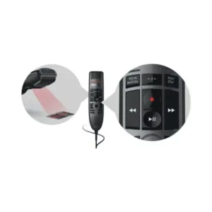 SpeechMike Premium II Touch SMP3800 micrófono profesional con pantalla táctil botón acceso rápido y escáner de código barras integrado