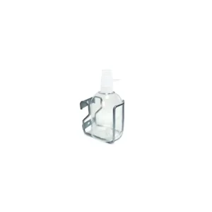 Soporte para gel hidroalcohólico en acero inoxidable compatible con envases de 500 y 1000 ml