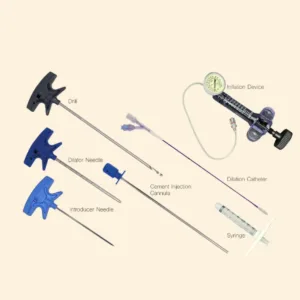 Kit de Cifoplastia Saver Spiner - Sistema de Balón de Aumento Vertebral (08G/11G x 100 mm, Balones 10-20 mm) - Acceso Directo y Tradicional
