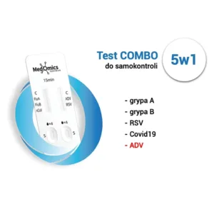 Test Rapido Combinado de Antigeno SARS CoV 2 Flu A Flu B ADV RSV Prueba 5 en 1 para Diagnostico de Infecciones Respiratorias 2