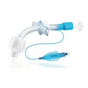 Tubo de traqueostomía reforzado compatible con resonancia magnética SUMRI, con refuerzo de espiral de plástico y manguito cilíndrico de bajo presión