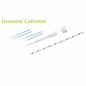 Catéter uretral para drenaje y navegación en uréteres tortuosos, con punta angulada.