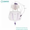 Urinómetro Cahnos sistema cerrado de recolección de orina con cámara de medición integral de 2000ml + 500ml, incluye válvula de inversión y accesorios de drenaje