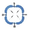 Anillo retractor abdominal WZRR-A-D con sistema autobloqueo y ganchos ajustables para cirugía anorrectal y rectal