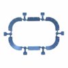 Anillo retractor abdominal con sistema de autobloqueo y ganchos ajustables para cirugía general y cabeza y cuello